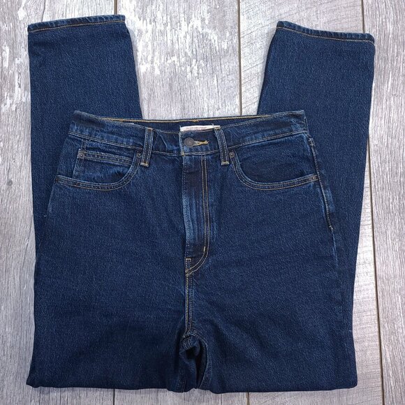 Levi's Women's Straight Leg Jeans - Dark Blue - Picture 4 of 9